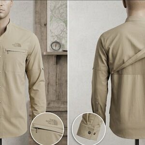 The North Face Khaki Utility Shirt-Jacket